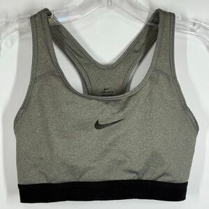 Nike dri  fit women’s gray black sport padded bra size small